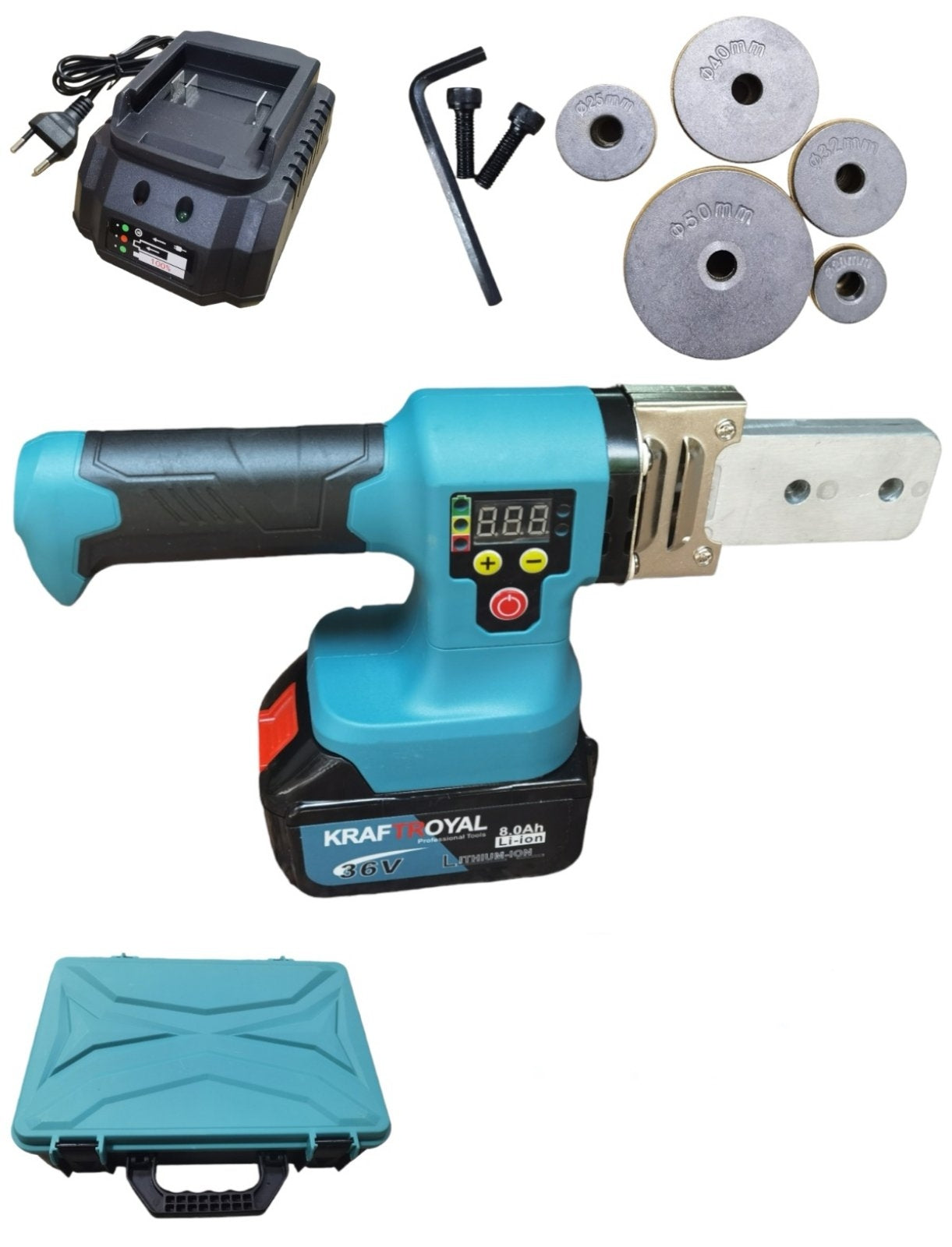 Masina de sudat tevi DIN POLIPROPILENA PPR cu acumulator 36V