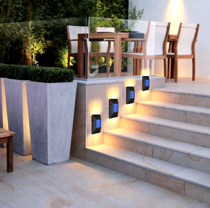 Set 2x lampi solare exterior, LED, Impermeabilitate IP65