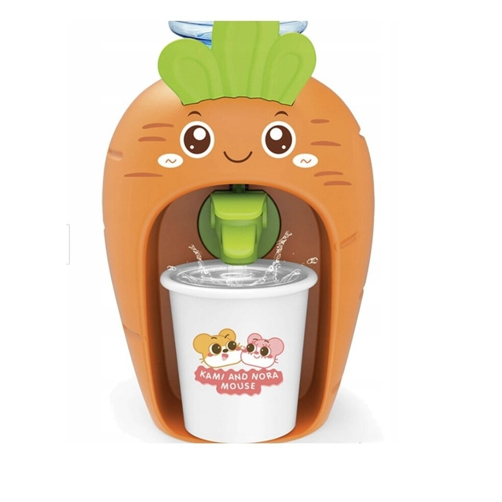Dozator de apa pentru copii, Morcov, Plastic, Multicolor, 23 cm