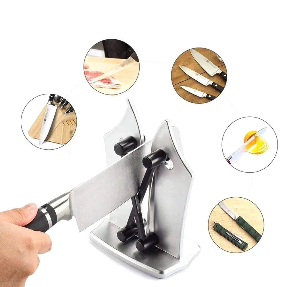 Dispozitiv manual pentru ascutit cutite si foarfece, Pentru toate tipurile de cutite