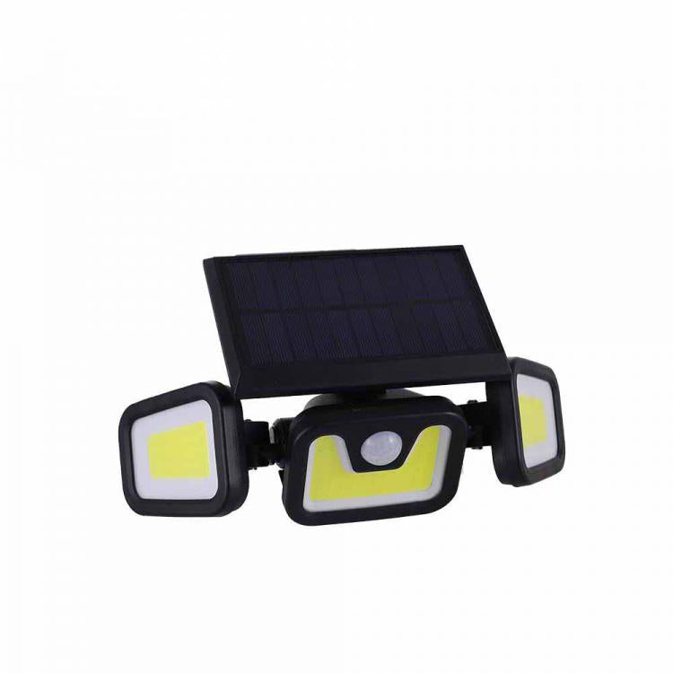 Lampa tripla split, cu panou solar si senzor de de miscare