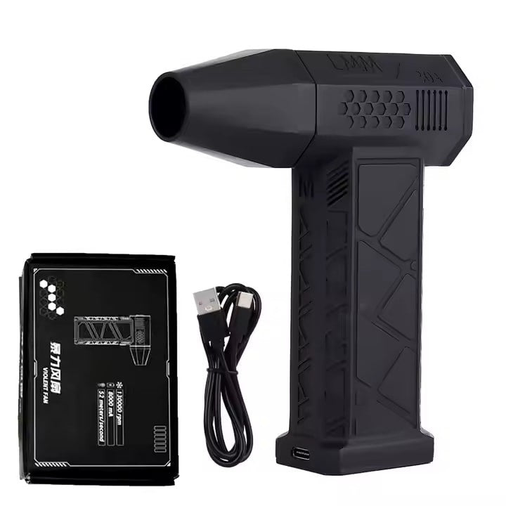 Suflanta aer comprimat, portabila, multiple trepte de viteza, lanterna, incarcare USB