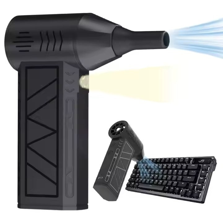 Suflanta aer comprimat, portabila, multiple trepte de viteza, lanterna, incarcare USB