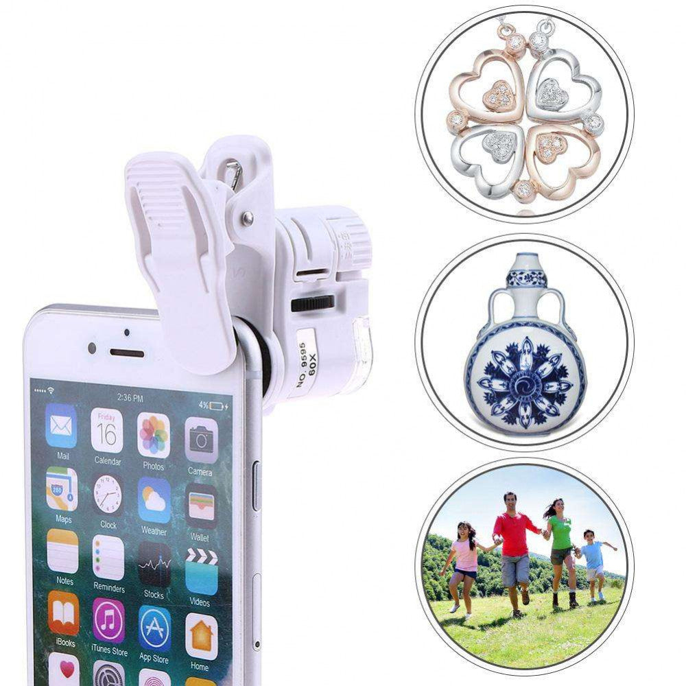 Microscop pentru telefon cu prindere clips