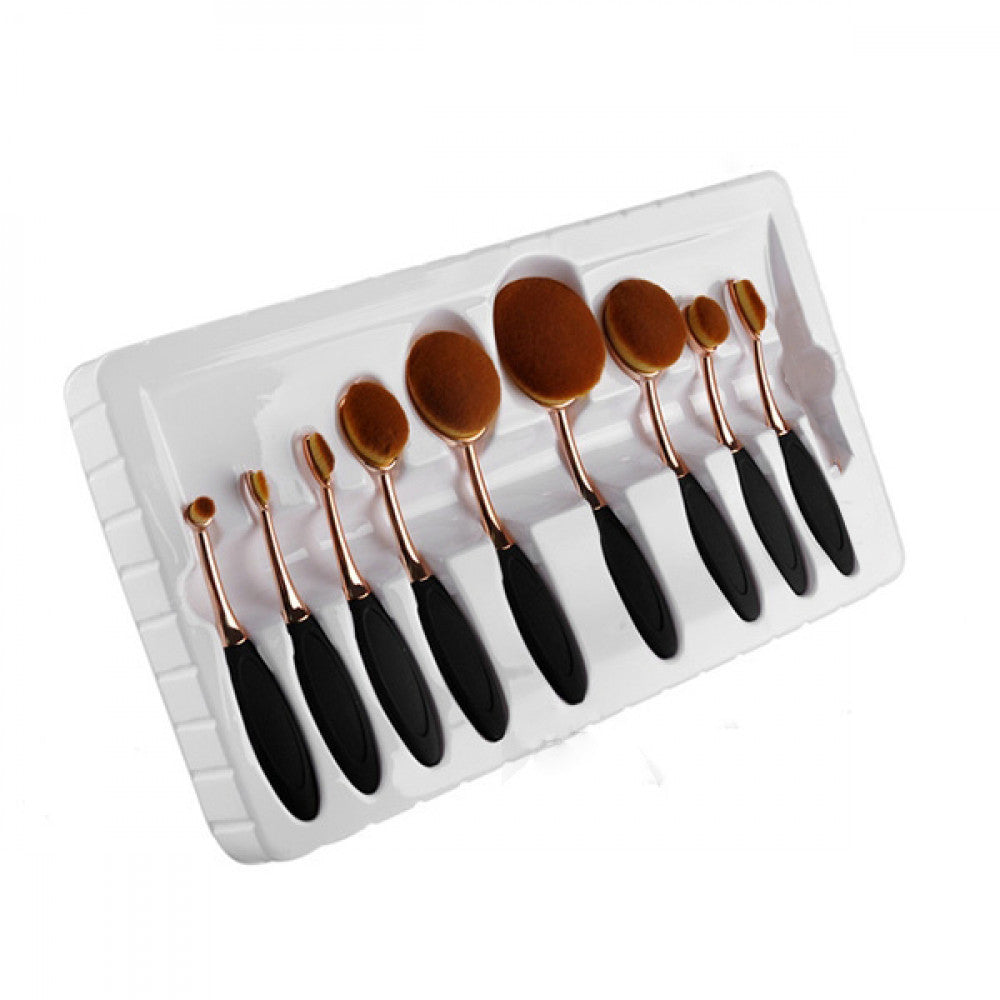 Set 9 pensule ovale profesionale pentru machiaj