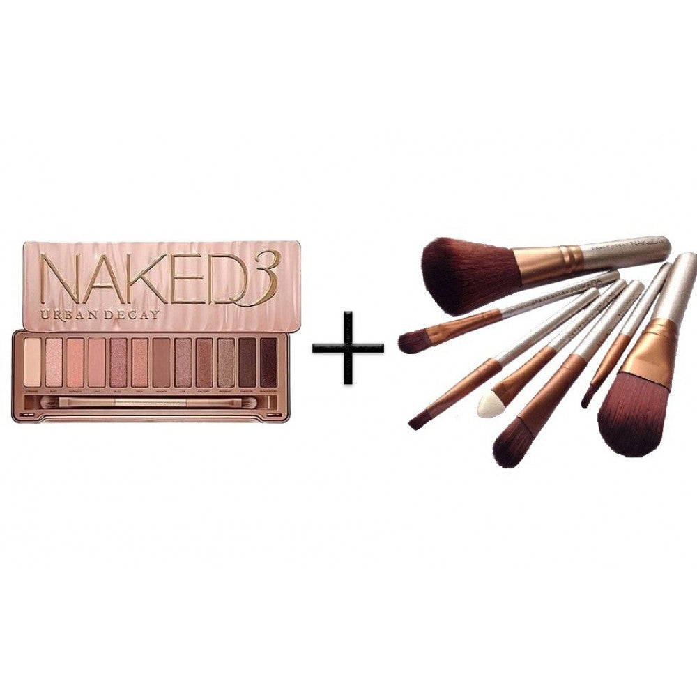 Set profesional pentru makeup paleta farduri si set pensule machiaj