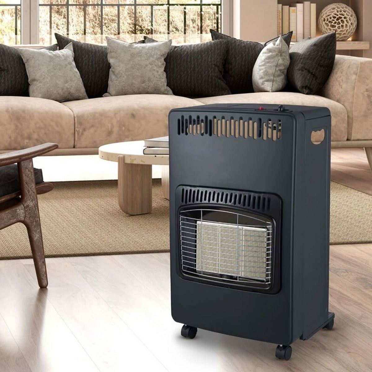 Soba mobila Hausberg HB-1021, alimentare cu gaz GPL, 4200W, 3 trepte de putere