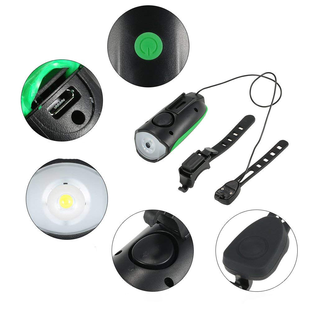 Lanterna bicicleta 2 in 1 cu Led si Alarma Eficienta garantata