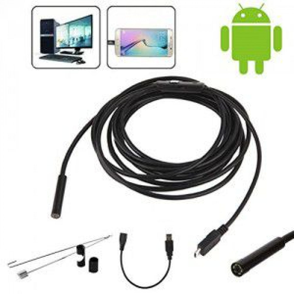 Camera Endoscop rezistenta la apa, vedere 90 grade, Android si PC