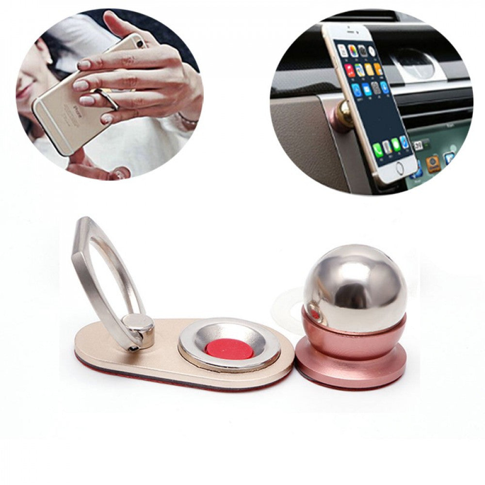 Suport magnetic Ring multifunctional 360° pentru smartphone, tableta, GPS