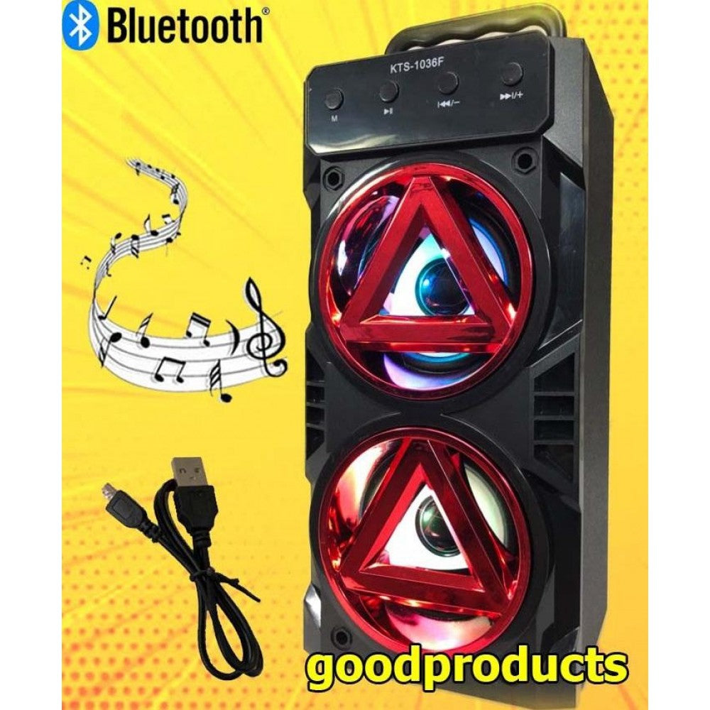 Boxa portabila bluetooth KTS, Karaoke, Aux, Suport Card + Cadou Microfon cu fir