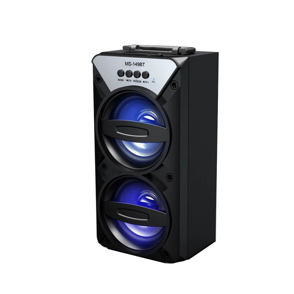 Boxa activa Bluetooth pentru camping cu USB, Card SD, Radio si acumulator