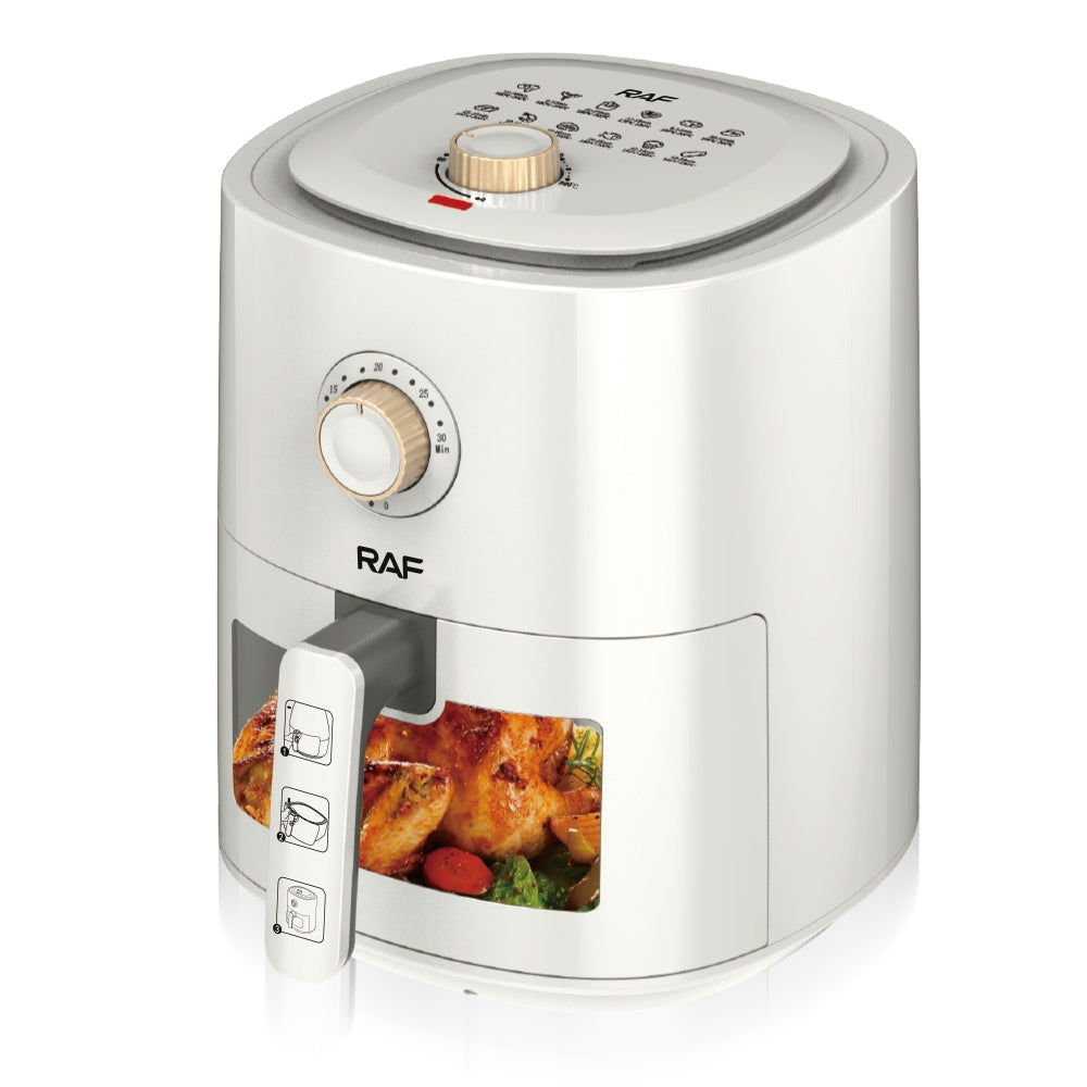 Friteuza cu aer cald, Air Fryer, gatire fara ulei, capacitate 6L, 1500W