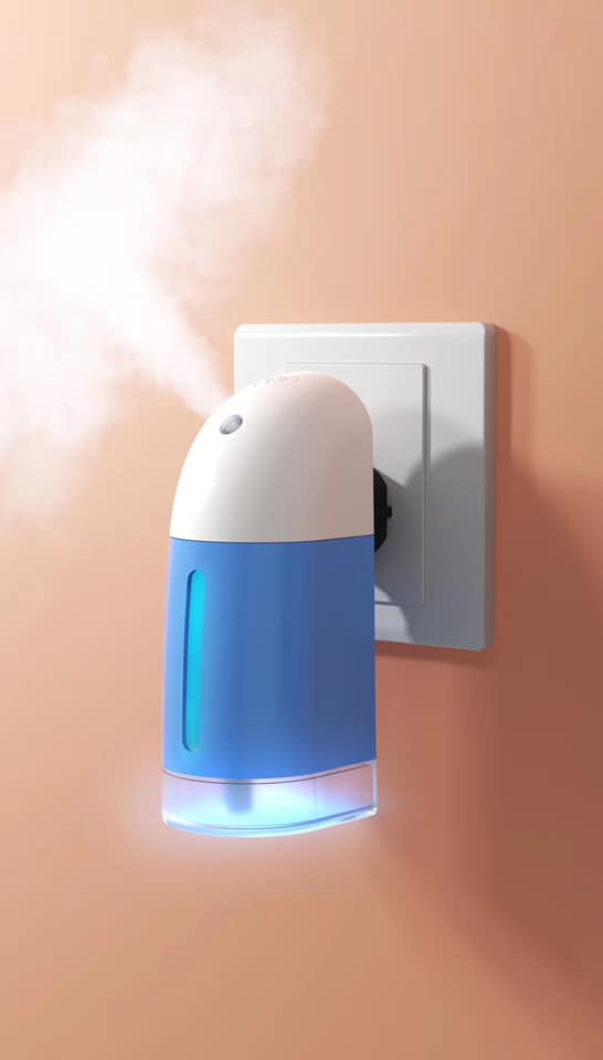 Difuzor de aromaterapie ultrasonic cu functie antibacteriana si umidificare aer pentru priza