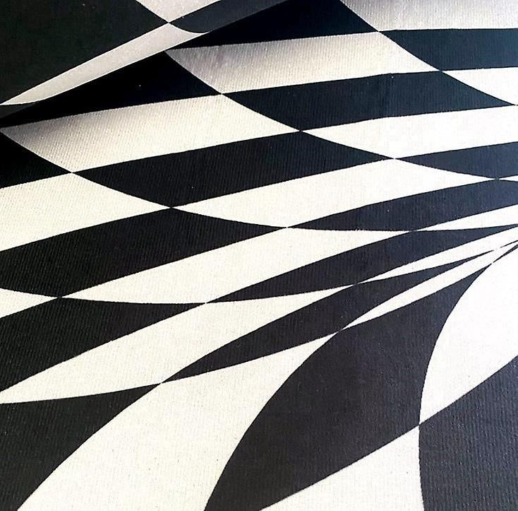 3d Vortex Iluzia Covor, Covor Rotund, Non-Alunecare In Carouri 98 X 98 CM