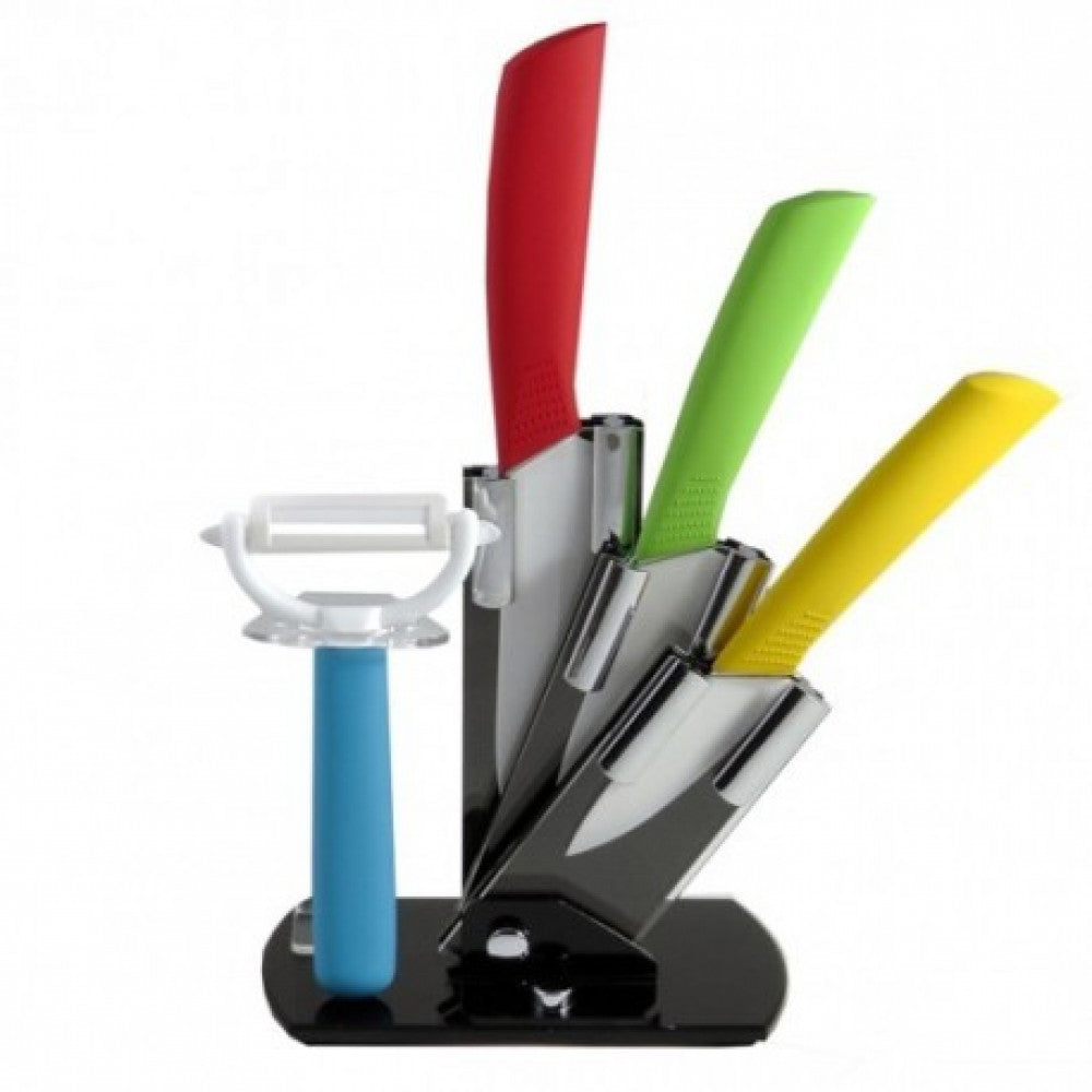 Set Cutite Ceramice 5 Piese cu Suport