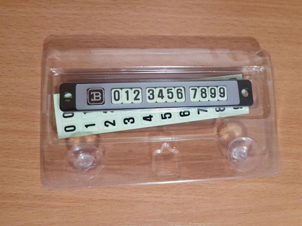 Placuta magnetica afisare numar telefon pentru autoturism
