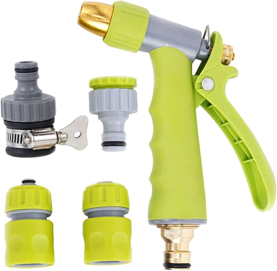 Pistol de stropit pentru furtunul de gradina, presiune inalta, reglabil, accesorii incluse