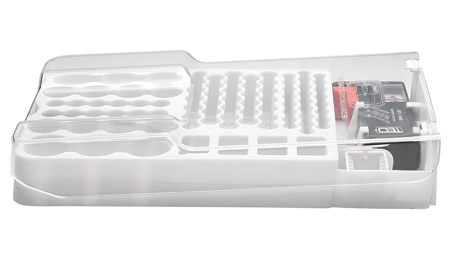 Organizator pentru stocarea bateriilor cu tester