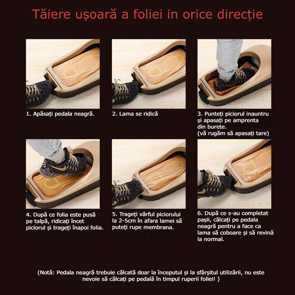 Dispenser profesional cu folie pentru protectie incaltaminte