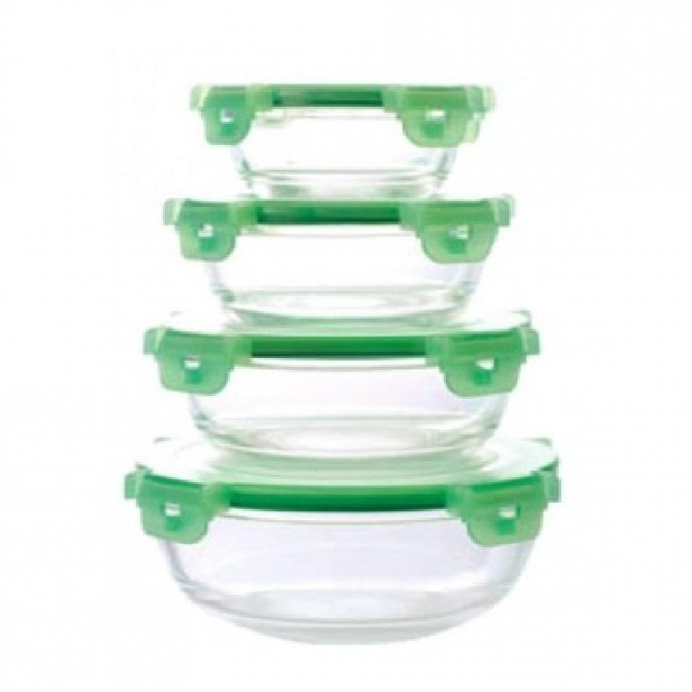 Set 5 boluri sticla cu capace