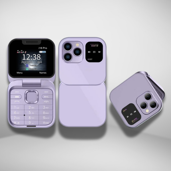 Telefon pliabil i16 Pro - compact, funcțional și elegant