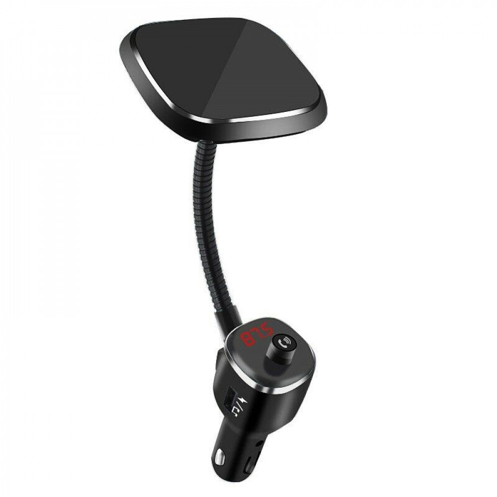Modulator FM cu incarcare wireless si suport magnetic pentru telefon