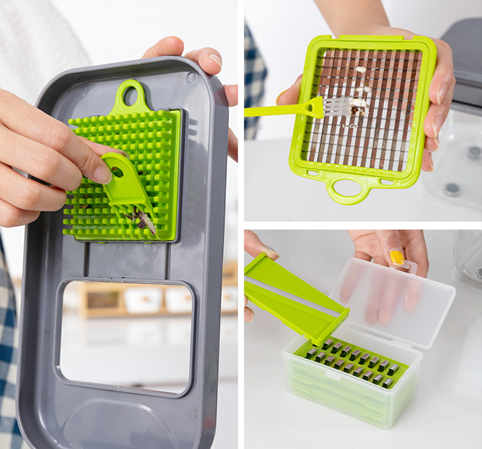 RAZATOARE MULTIFUNCTIONALA PENTRU LEGUME CU 22 ACCESORII Veggie Slicer