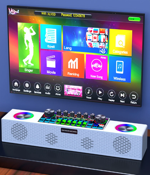 Placa de sunet, mixer multifunctional, bluetooth, microfoane, boxa