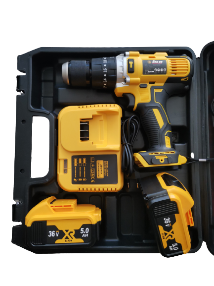 TRUSA BORMASINA 36V 5.0Ah CU 2 ACUMULATOR SI INCARCATOR + 25 ACCESORII