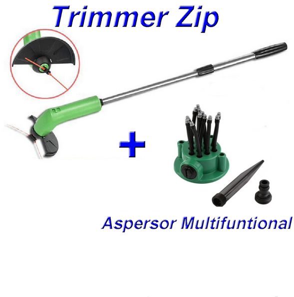 Pachet Promotional Trimmer Zip Original TeleshopTV Aparat Tuns Gradina + Aspersor Multifuntional, Furtunuri Flexibile, Tip Sprinkler, 360 grade