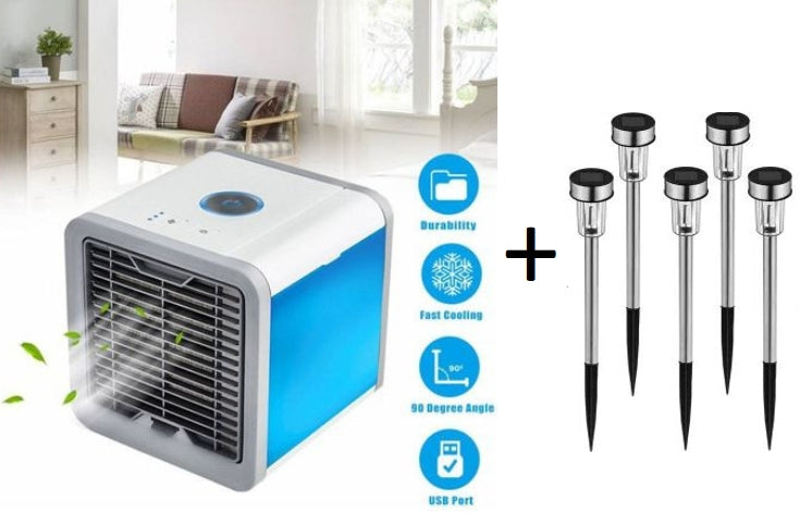 PACHET PROMOTIONAL !! AEROTERMA DE CAMERA, TIP RACITOR + SET 5 LAMPI SOLARE DE GRADINA INOX