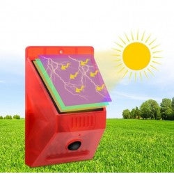 Alarma solara cu lumina de avertizare, senzor de miscare si telecomanda