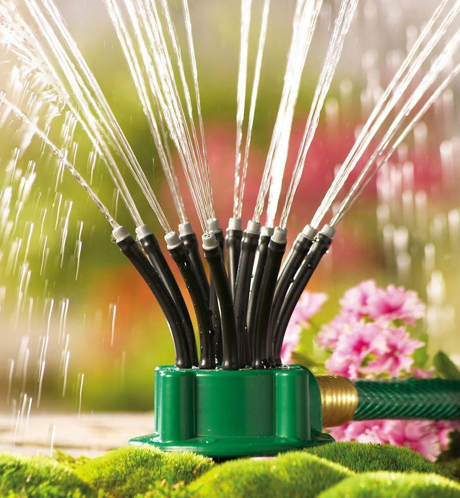 Set 2 Aspersoare multifunctionale tip Sprinkler 360 grade cu furtunuri flexibile