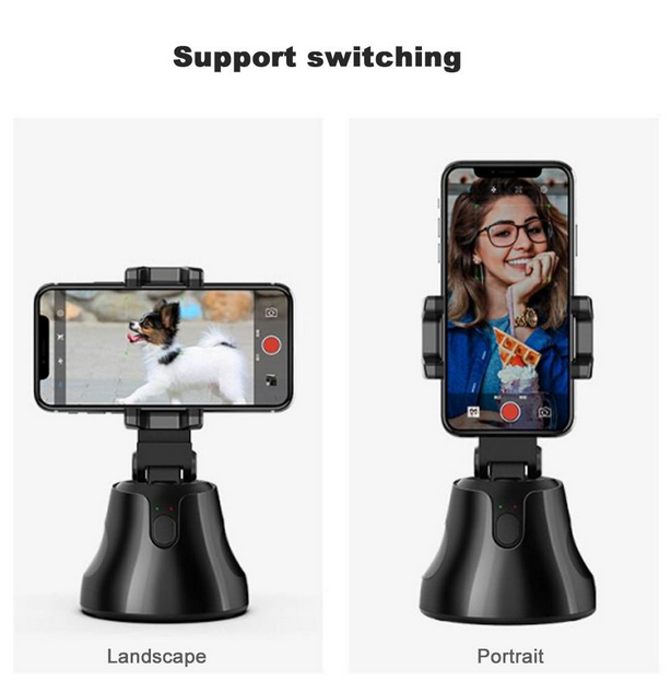 Suport smart Apai Genie, portabil pentru telefoane mobile cu detectare faciala si rotire 360 de grade