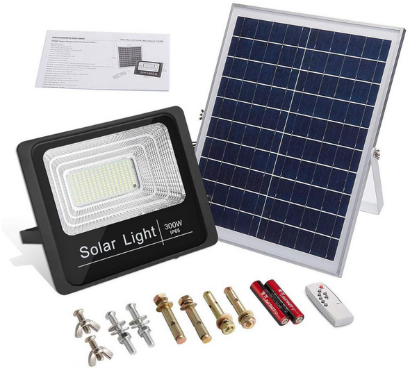 Corp Iluminat LED + Panou cu Incarcare Solara 120W