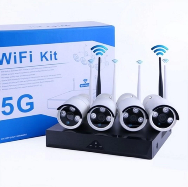 Kit supraveghere Smart Gadget, Kit Nvr + 4 Camere Wireless, IP, HD, WiFi