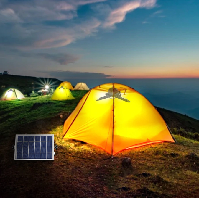 Lampa solara cu 3 proiectoare LED