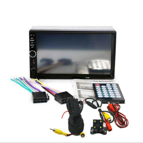 Player auto 7018B, 2DiN, negro, Radio FM, Camera de vizualizare spate, legatura oglinda , Mp5, Ecran 7'', Bluetooth, Touch screen, Divix , AVI , USB , SD Card , AUX