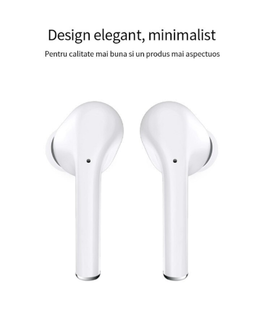 Casti wireless M6S, Bluetooth 5.0, In-Ear, rezistenta la apa si praf