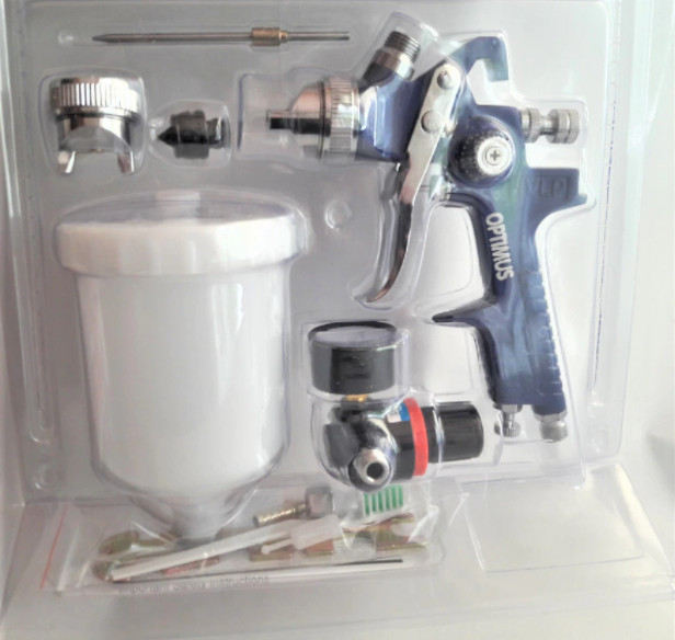 Set pistol vopsit cu manometru si regulator de presiune pneumatic