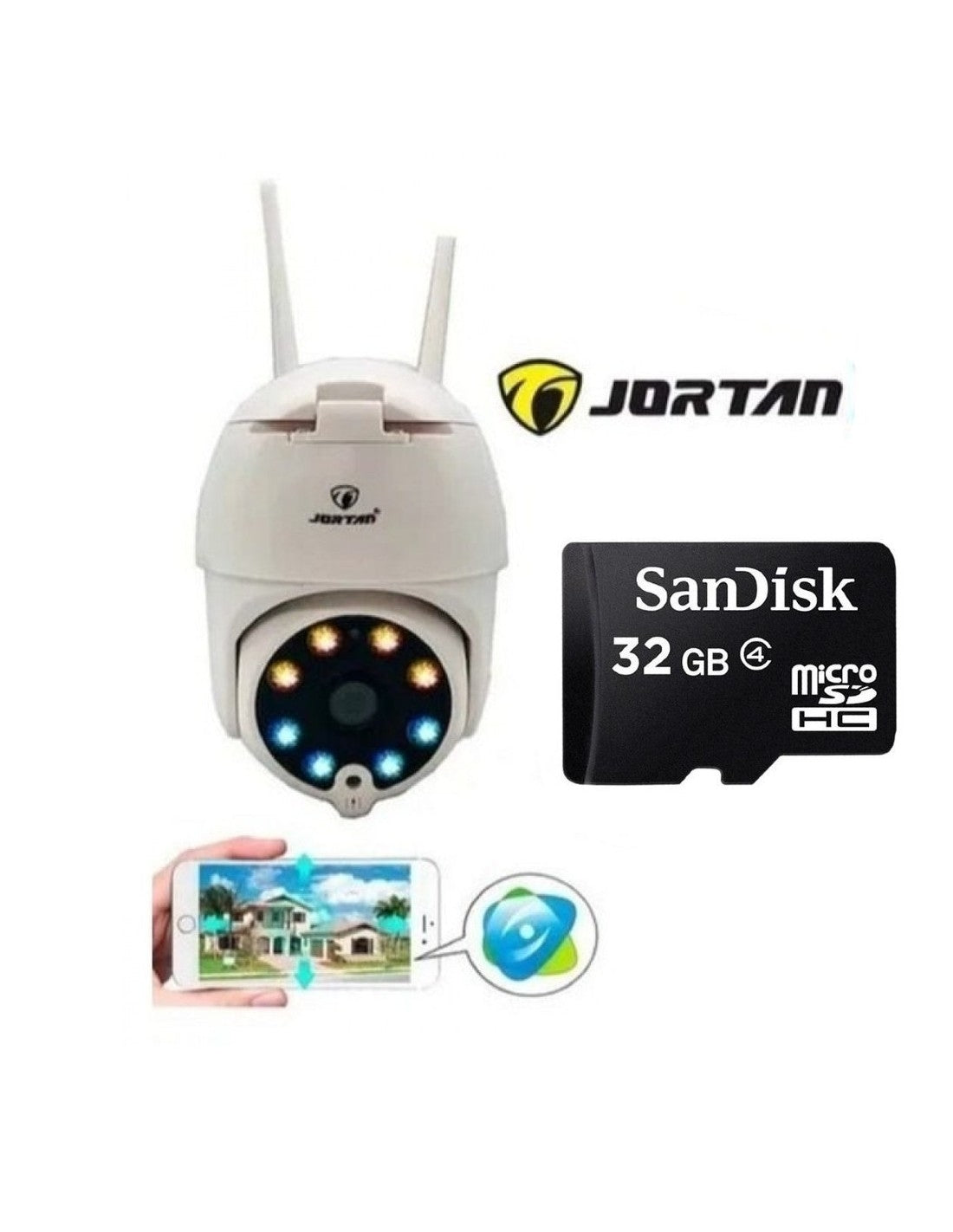 CAMERA SUPRAVEGHERE WIFI, INTERIOR / EXTERIOR, ROTATIVA, CU DETECTARE MISCARE JORTAN