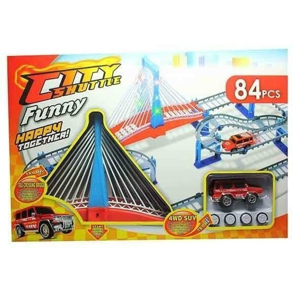 Set Pista cu Masina, 84 piese