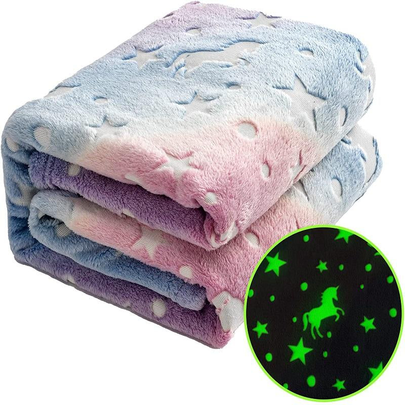 Patura Magic Blanket pentru copii, luminoasa si pufoasa, efect fosforescent