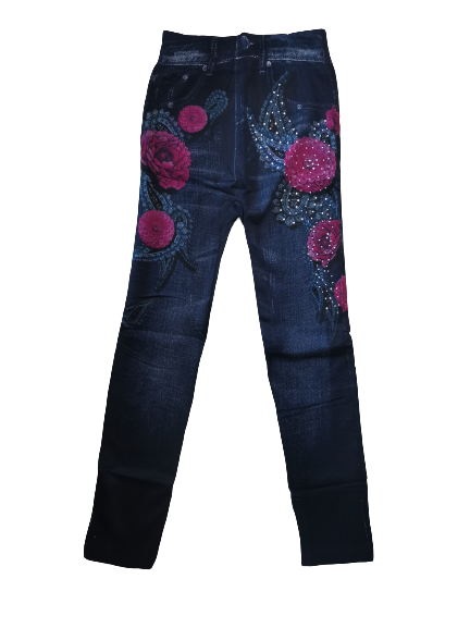 Set 2 perechi colanti tip jeans imblaniti STOC LIMITAT