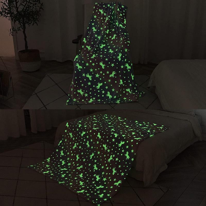 Patura Magic Blanket pentru copii, luminoasa si pufoasa, efect fosforescent
