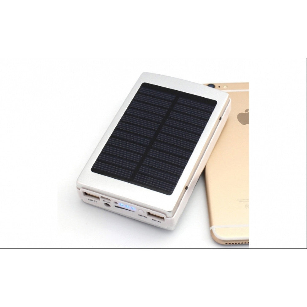 Baterie externa, 50000 mAh, Incarcare Solara, Lanterna LED
