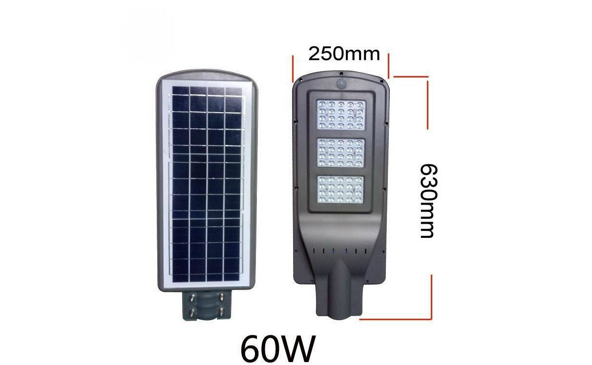 Proiector Stradal LED 60 W, Panou Solar, Senzor Miscare, Senzor Luminozitate