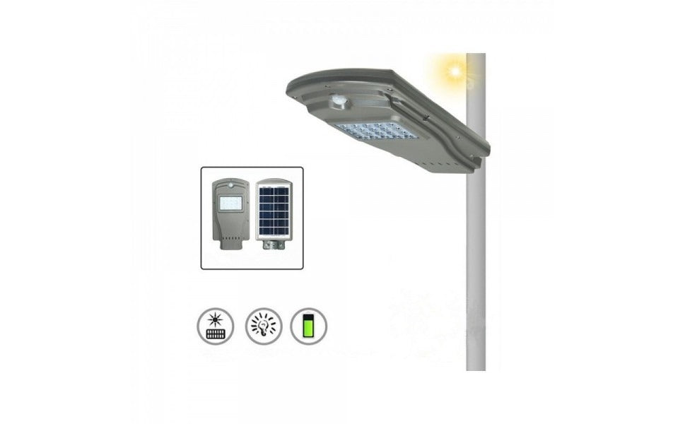 Proiector Stradal LED 20 W, Senzor Miscare, Panou Solar
