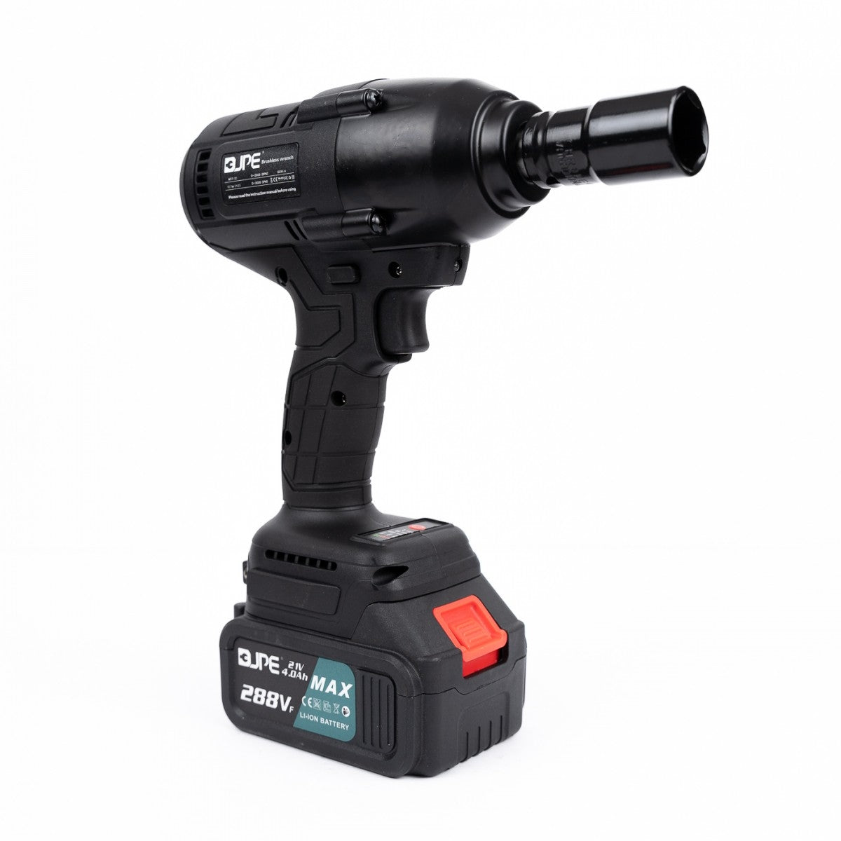 Trusa pistol de impact JPE, cu 2 acumulatori, 21V, 4Ah, tubulara 1/2 32mm